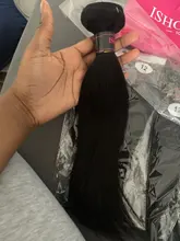 Ishow-mechones de pelo liso con cierre, mechones de pelo peruano con cierre, extensiones de cabello humano mechones y cierre para peluca de cierre 4x4