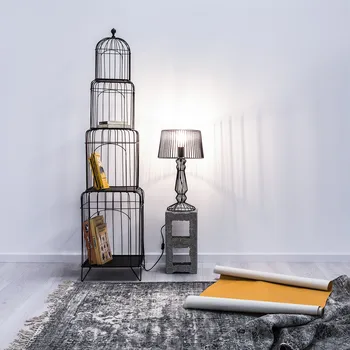 

SKLUM-Lamp XIUN desktop fence mesh shaped body with open structure textile fabric Cable black E27