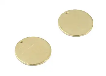 

Brass Mini Round Earring Charms - Raw Brass Coin and Circle Pendant - Jewelry Supplies - 2Pcs/Lot - 20.01x20.01x1.18mm - PP3429