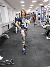 Women Leggings Running-Pants Fitness Digital Print Push-Up Workout High-Waist Stretch