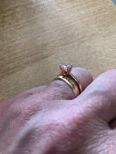 Anillos de Compromiso de boda para mujer, de Color plata joyería femenina, anillo de circonia de 6 capas con piedra, joyería al por mayor R013