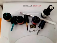 Pluma de pincel de Gel UV para arte de uñas, herramienta de extensión de cabezal Dual, constructor acrílico, dibujo, pintura, accesorios de manicura, LA1590, 1 ud.