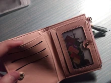 Billetera corta con cremallera para mujer, monedero con paneles a la moda, tarjetero de cuero