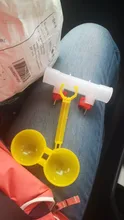 Bebedero para pollos, pezón doble tazón de bebedero para aves de corral, taza colgante, alimentador de pollos, equipo de Agricultura, 10 Uds.