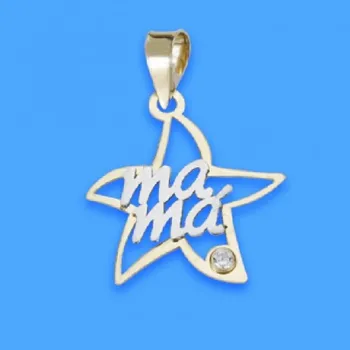 

18K PENDANT LASER STAR BREAST. 18X17 MM.