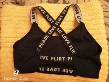 Sujetador deportivo con letras para mujer, sostén deportivo con realce, A-D, negro y blanco, para correr, Yoga, gimnasio y Fitness