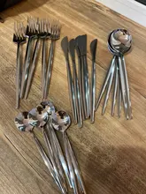 Spoons-Set Dinnerware-Set Tableware Forks Cutlery-Set Wedding-Mirror Kitchen-Knives Stainless-Steel