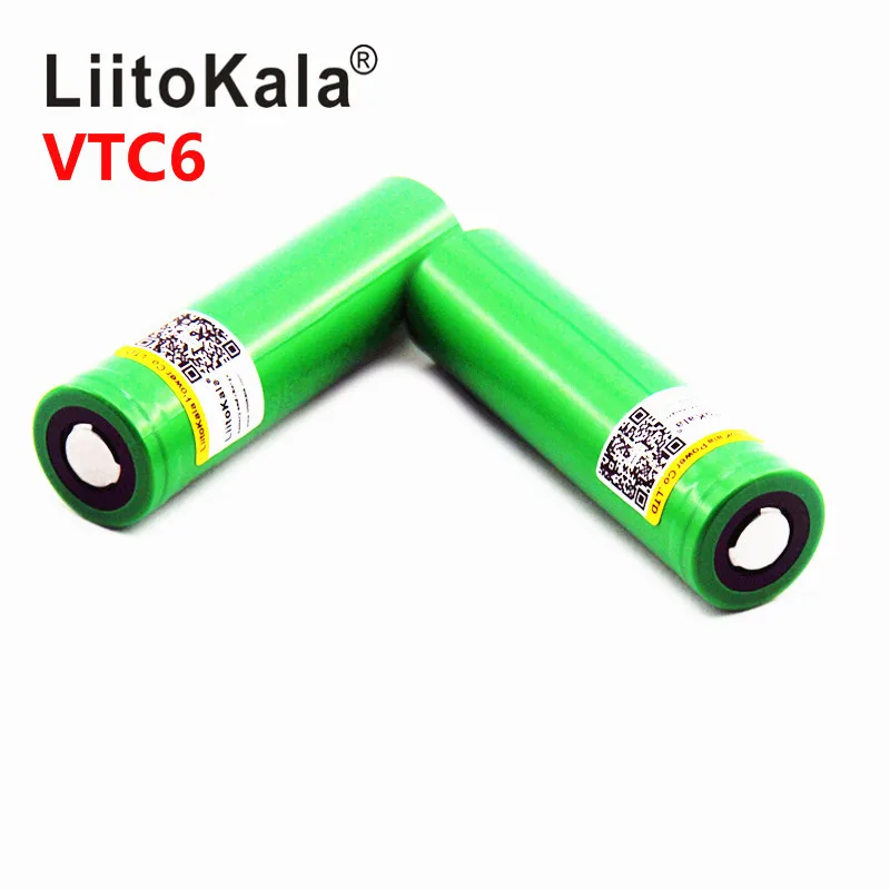 4 шт. Liitokala Новинка 3,6 V US18650 VTC6 3000mAh 30A разрядка E-Cig батарея