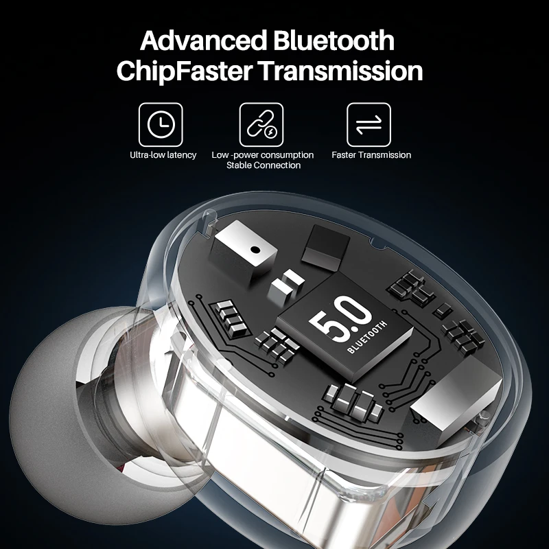 Fones de Ouvido sem Fio com Graves Água para Esportes Premium com Ipx8 à Prova Tozo Bluetooth Profundos Tws Estéreo Som Dwaterproof T10 5.0 - Image 5
