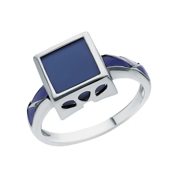 

Silver ring with ceramics and enamel sunlight