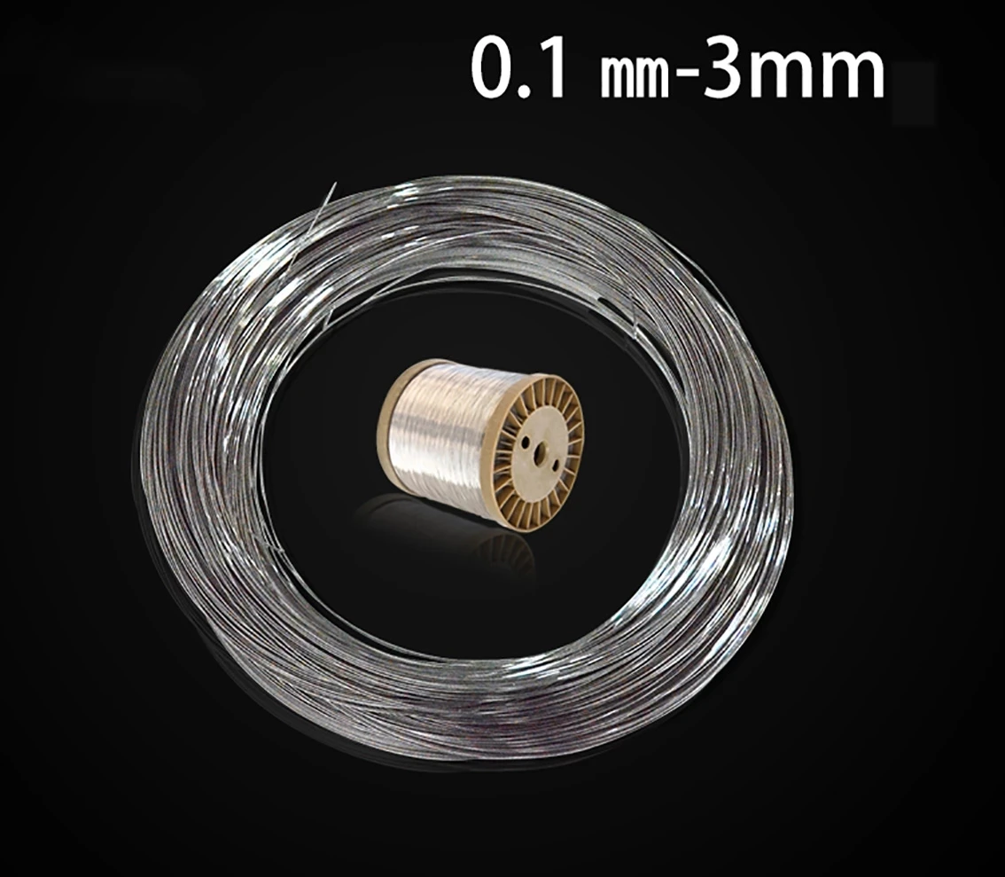 10Meter 0.1/0.2/0.3/0.4/0.5/0.6/0.8/1mm Hard Wire 304 Stainless Steel Steel Wire Cord Line Rustproof Handmade DIY stainless steel wire