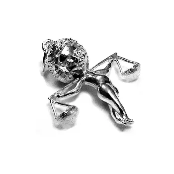 

Horoscope pendant 925 Sterling silver m Pound bust 33mm. [AB4165]