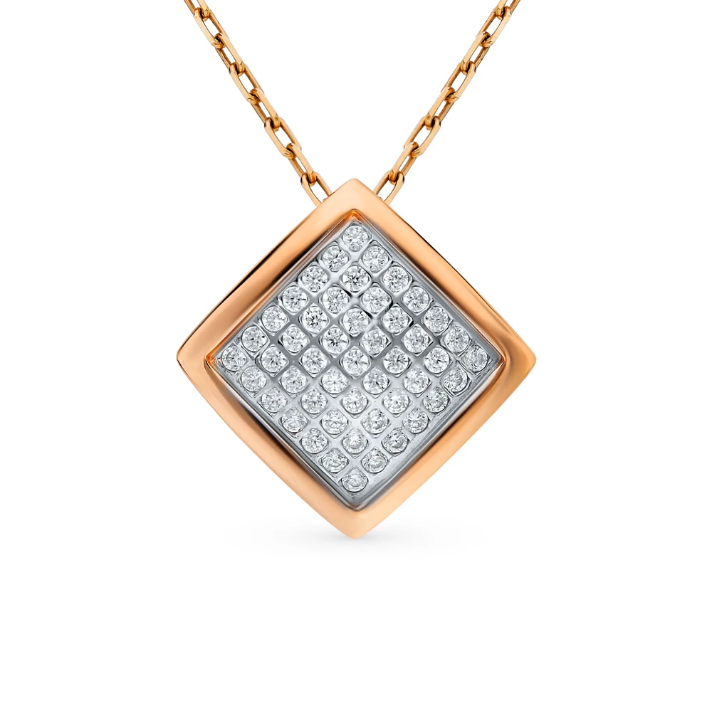 Silver Pendant with cubic zirconia SUNLIGHT test 925