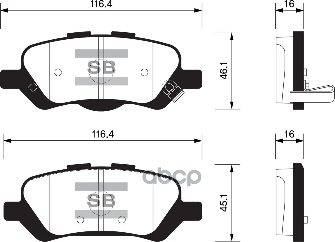 Sp1459_[044660t010]!Колодки Дисковые З Toyota Venza 09 Sangsin Brake Sp1459 Sangsin brake арт. SP1459