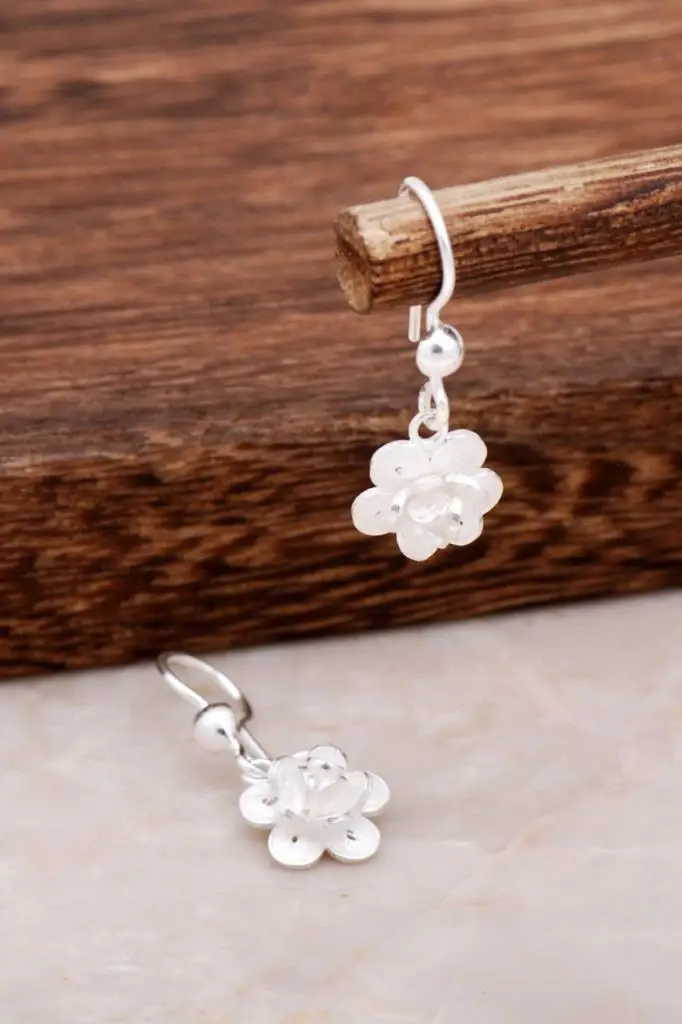 

Floral Design Filigree Silver Earrings 4651 High Quality Hand Made Original Filigree Silver Jewellery Gift for Women