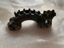 Tanque de peces de acuario decorativo Vintage puente adornos de paisaje árbol para pabellón plantas resina diseño suministros para mascotas casa Decoración