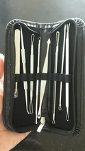 8 unids/set Pro herramienta removedor de la espinilla de granos, acné eliminación Clip aguja cuidado Comedone mancha negro cabeza Extractor