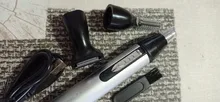 Cortador de pelo inalámbrico eléctrico portátil, máquina de corte multifuncional para la nariz y la oreja, cabezal de corte de precisión, afeitadora de cejas