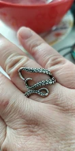 Anillo de Plata de Ley 925 con diseño de calamar, joyería gótica de alta calidad con diseño de pulpo en mar profundo, tamaño ajustable abierto