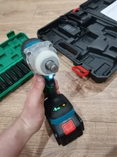 Impact-Wrench Lithium-Ion-Battery Cordless Electric Rechargeable 18V with Two-18v-4.0ah