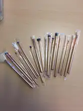 Jessup-Juego de brochas de maquillaje, 6 uds.-30 Uds., polvo dorado/rosa, sombra de ojos, cepillo de base