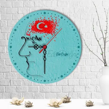 

Personalized 23 April Design Wooden Wall Clock (30 cm.)-4