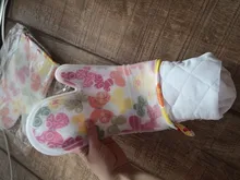 2 uds resistente al calor guantes de silicona para cocina horno guantes grueso guante de cocina de silicona microondas horno de la cocina guantes con estampado