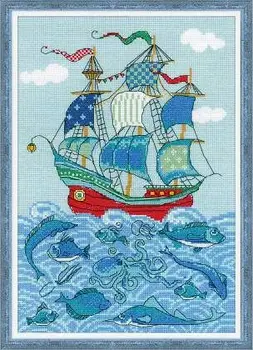 

1465 set for embroidery Riolis 'sail' luck '', 21*30 cm