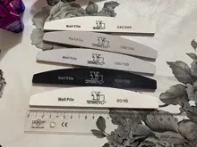 5 unids/lote uñas de Color de la mezcla Limas/80/100/150/180/240 Grit Archivo de papel de lija de Cuticle Remover amortiguadores de herramienta de la manicura Set