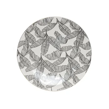 

Porcelain plate leaves palm trees Golden 26X26X3