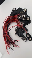 5 unids/lote 15CM PP3 MN1604 batería de 9V Clips conector hebilla que tipo de conexión de Cable 9V batería sostenedor de la Clip Snap conectores de Cable