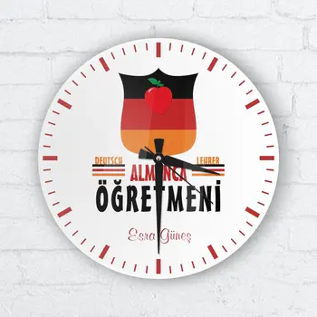 

Personalized German Teacher Glass Wall Clock