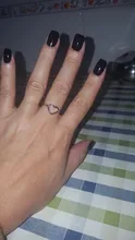 Anillo de corazón de Color oro rosa para mujer, regalos de joyería para dedo para niña