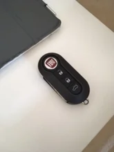 Xinyuexin-funda con tapa para llave de coche, almohadilla de repuesto con 3 botones, almohadilla con botón de goma, para Fiat 500, Panda Punto Bravo