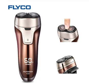 

FLYCO Электробритва для мужчин, моющийся триммер для бороды, 1 час зарядки, плавающее лезвие, умный дисплей, бритва FS867