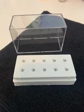 Caja de almacenamiento con ranuras de plástico para limas de uñas, accesorios de manicura con soporte transparente acrílico, 20 unidades
