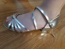 Zapatos de salón tango salsa Latino para niñas, zapatos de tacón bajo, 20 colores