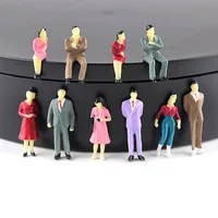 1:50 Scale Model People Painted Miniature Stand-Sitting Figures ABS Diorama For Building Train Layout Scence Accessories 20 Pcs 2