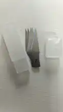 Cuchillas de repuesto para afición 200 uds, cuchillas de cuchillo para artesanía de acero, cuchillas para corte de arte y trabajo DIY