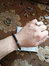 Pulsera de madera de Lava de piedra volcánica para hombre y mujer, pulsera de cuentas de 8mm, cadena para la muñeca de Buda tibetano, regalo de joyería para hombre y mujer