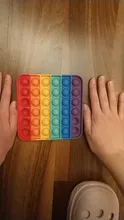 Pop Fidget punk juguetes Arco Iris empujar burbuja juguetes anti estrés adultos niños sensorial juguete para aliviar el autismo envío gratis