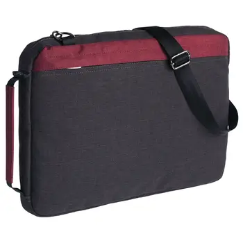 

Conference bag 2 in 1 twofold, gray with бордовым