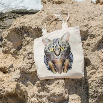 

Angemiel Bag Earphones Cat Cloth Bag