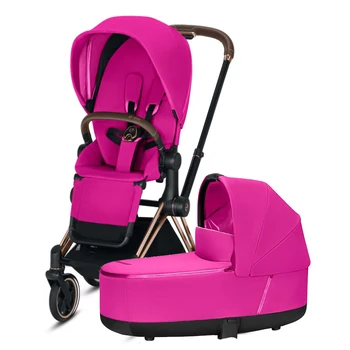 

Cybex stroller 2 in 1 Priam III on chassis rosegold color fancy pink