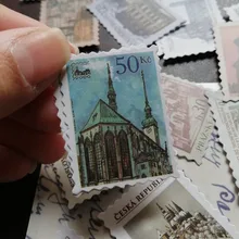 46 unids/pack Retro Museo filatélico serie cuarderno de recortes con pegatinas decorativas palo etiqueta álbum diario papelería pegatina de sello