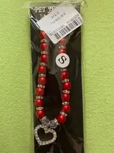 Accesorios para mascotas, corazón, diamantes de imitación, para cachorros, gatos, mascotas con Collar de perlas, accesorios de amor, joyería