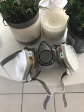 Máscara de Gas 8 en 1 con gafas de seguridad, respirador de Gas de media cara para pintura, pulverización, pulido, seguridad en el trabajo, 6200