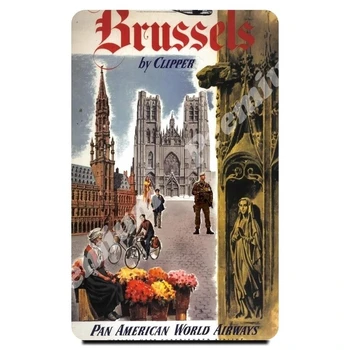

Belgium souvenir magnet vintage tourist poster