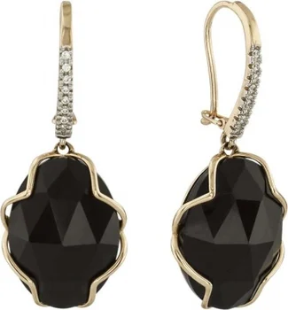 

Aloris earrings with cubic zirconia and Onyx Red Gold