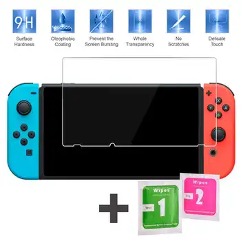 

Tempered Glass compatible with Nintendo Switch Flat 9H 2.5D Screen Protector Cover Front Shockproof Anti Shock